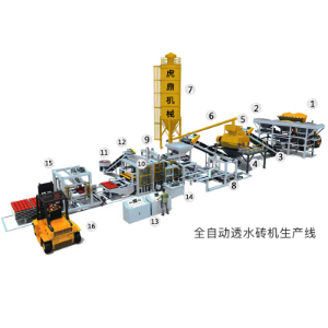 全自動透水磚機生產線
